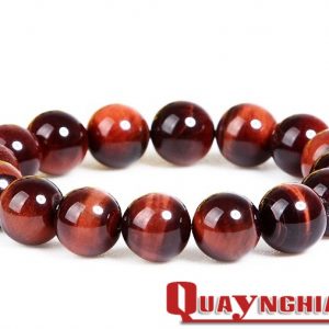 Vòng tay phong thủy đá mắt hổ đỏ nâu