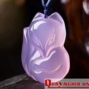 Hồ ly đá thạch anh hồng phong thủy hợp mệnh Hỏa - Thổ