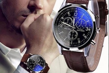 Đồng hồ Nam Yazole Dây Da sang trọng đẳng cấp