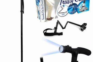Gậy Đa Năng Dành Cho Người Già Gấp Gọn Có Đèn Pin