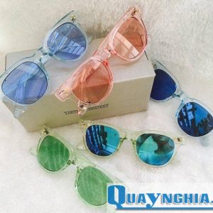 Kính mắt chữ V trong suốt nhiều màu Xì Teen
