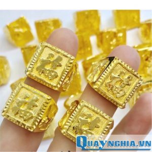 Nhẫn Nam Mặt Chữ Phúc - Lộc - Thọ vàng 24k