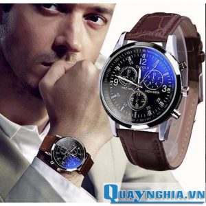 Đồng hồ Nam Yazole Dây Da sang trọng đẳng cấp