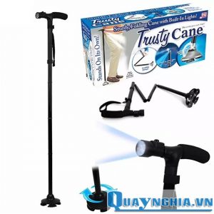 Gậy Đa Năng Dành Cho Người Già Gấp Gọn Có Đèn Pin