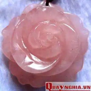 Mặt Hoa mẫu đơn đá thạch anh hồng