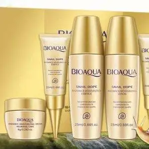 Set 5 món mỹ phẩm dưỡng trắng da Bioaqua chiết xuất Ốc sên cao cấp